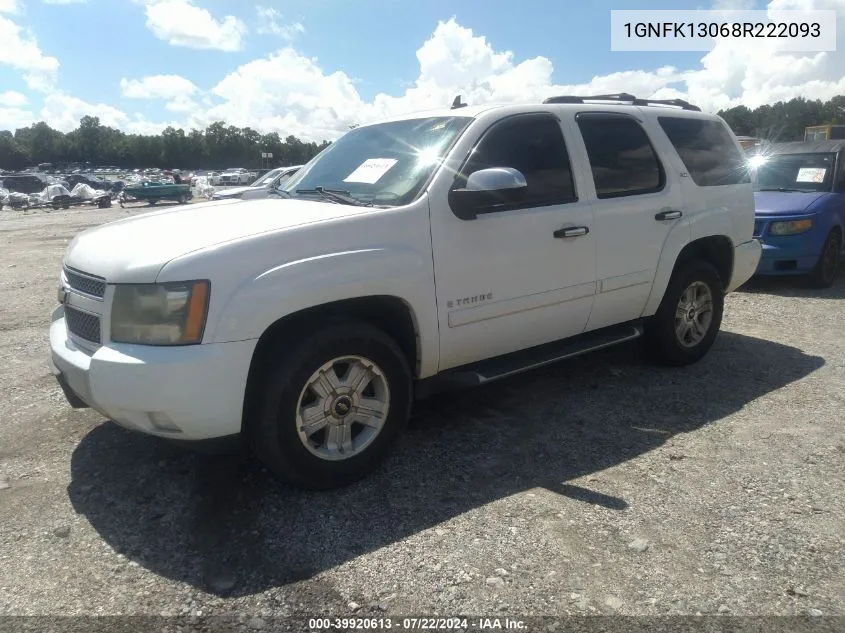 1GNFK13068R222093 2008 Chevrolet Tahoe Lt