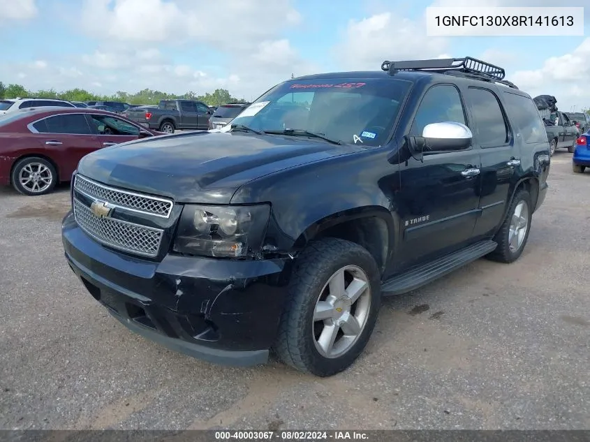 2008 Chevrolet Tahoe Ltz VIN: 1GNFC130X8R141613 Lot: 40003067