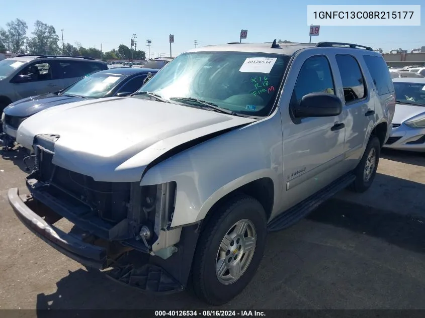 2008 Chevrolet Tahoe Ls VIN: 1GNFC13C08R215177 Lot: 40126534