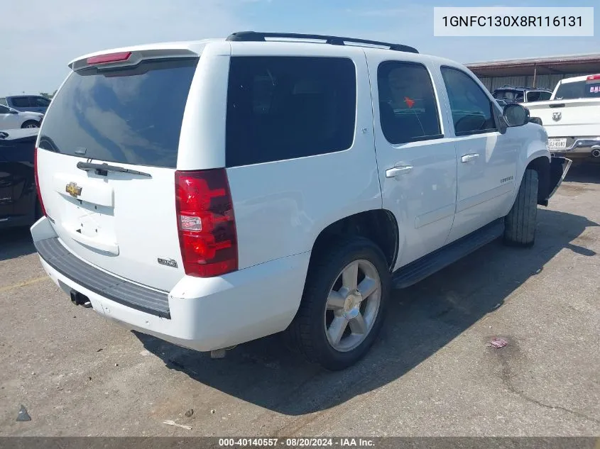 1GNFC130X8R116131 2008 Chevrolet Tahoe Lt