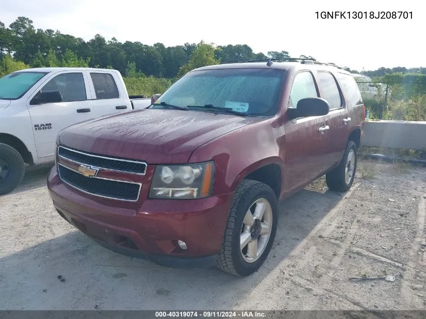 1GNFK13018J208701 2008 Chevrolet Tahoe Lt W/3Lt