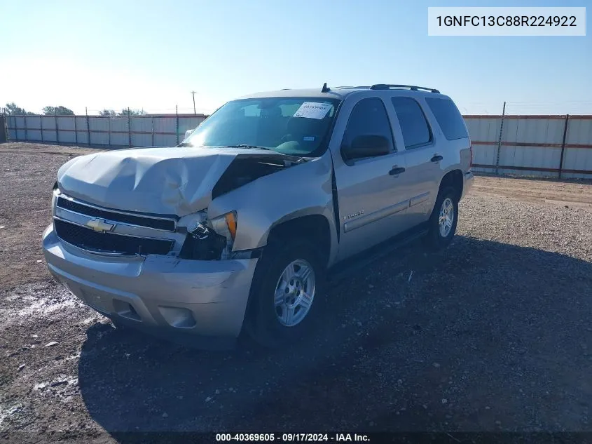 2008 Chevrolet Tahoe Ls VIN: 1GNFC13C88R224922 Lot: 40369605