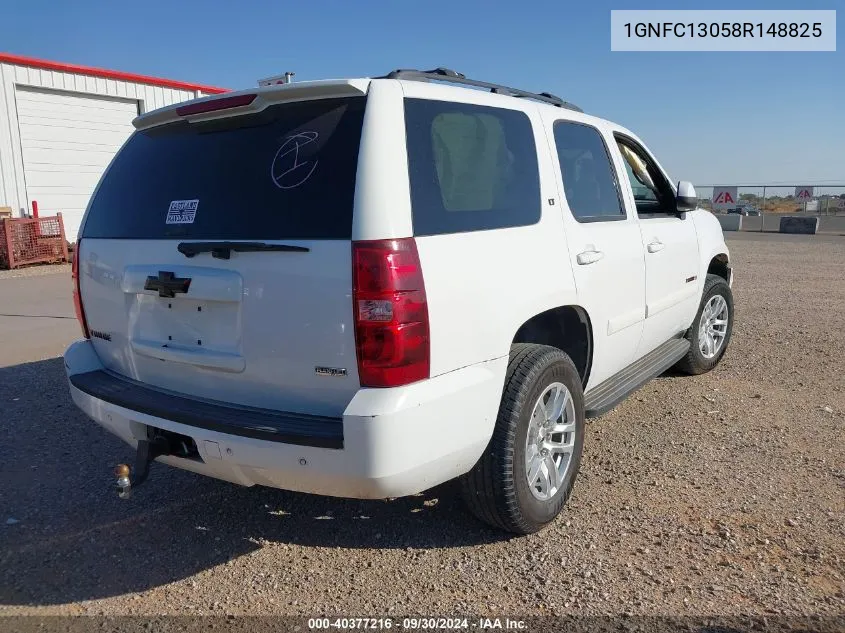 2008 Chevrolet Tahoe Lt VIN: 1GNFC13058R148825 Lot: 40377216