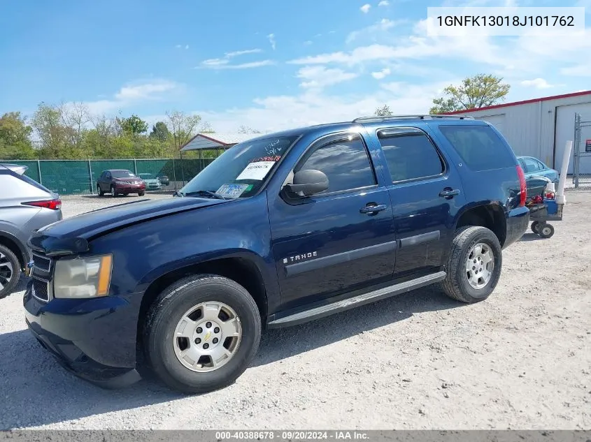 2008 Chevrolet Tahoe Lt VIN: 1GNFK13018J101762 Lot: 40388678