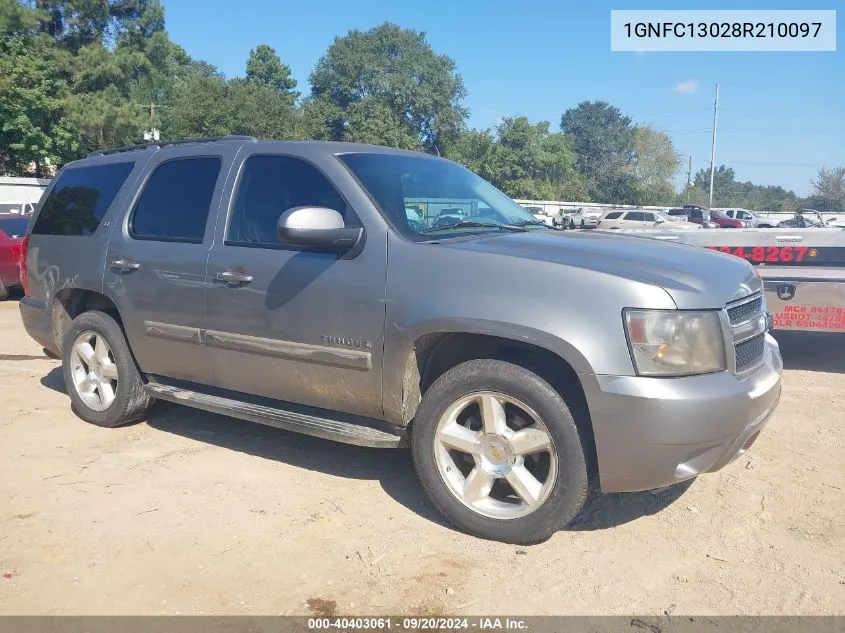 2008 Chevrolet Tahoe Lt VIN: 1GNFC13028R210097 Lot: 40403061