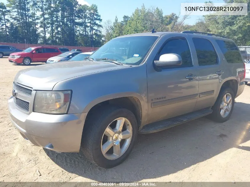 2008 Chevrolet Tahoe Lt VIN: 1GNFC13028R210097 Lot: 40403061