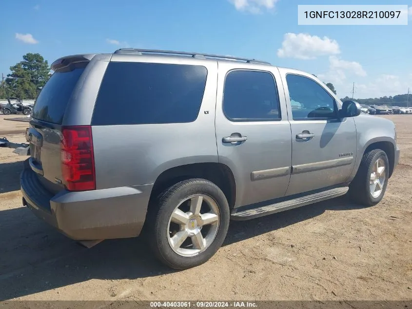 2008 Chevrolet Tahoe Lt VIN: 1GNFC13028R210097 Lot: 40403061