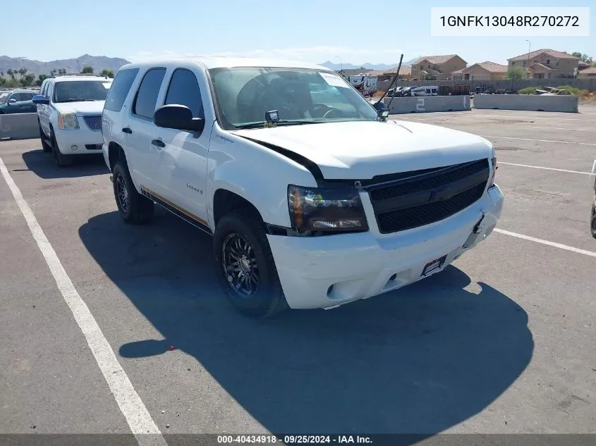 2008 Chevrolet Tahoe Commercial Fleet VIN: 1GNFK13048R270272 Lot: 40434918