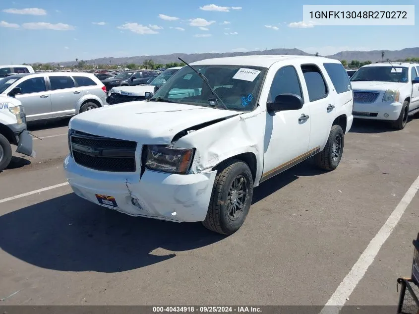 2008 Chevrolet Tahoe Commercial Fleet VIN: 1GNFK13048R270272 Lot: 40434918