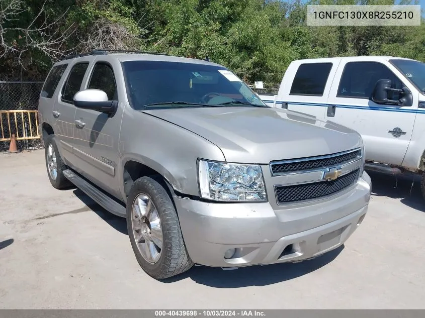 2008 Chevrolet Tahoe Lt VIN: 1GNFC130X8R255210 Lot: 40439698