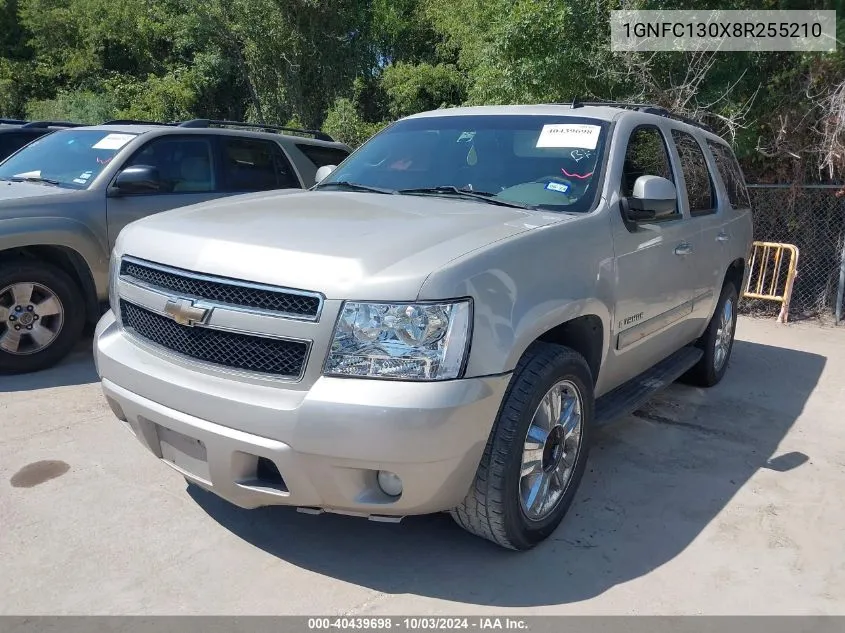 2008 Chevrolet Tahoe Lt VIN: 1GNFC130X8R255210 Lot: 40439698