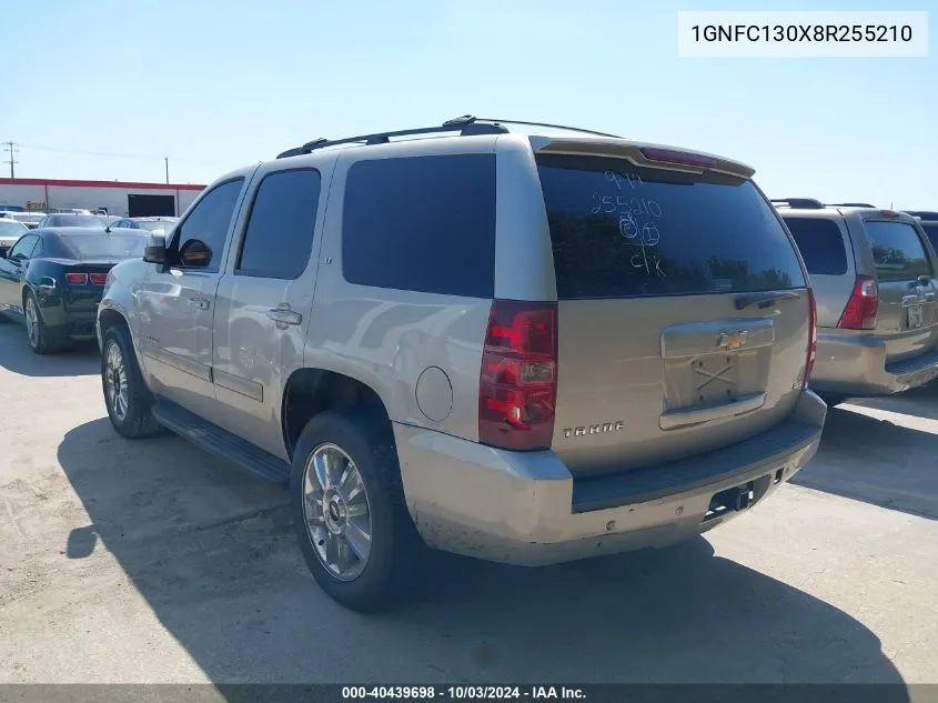 2008 Chevrolet Tahoe Lt VIN: 1GNFC130X8R255210 Lot: 40439698