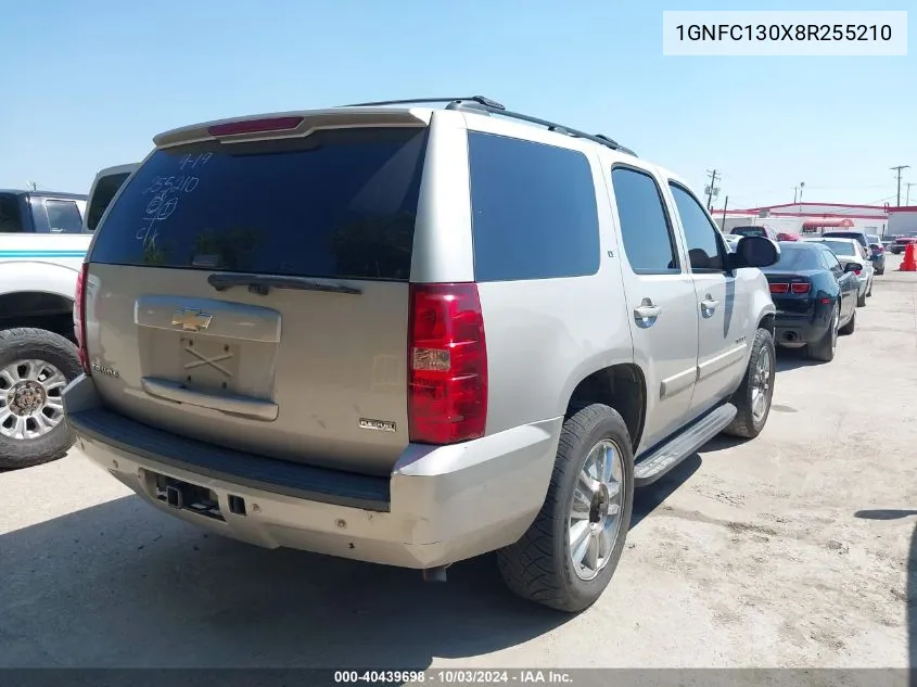 2008 Chevrolet Tahoe Lt VIN: 1GNFC130X8R255210 Lot: 40439698