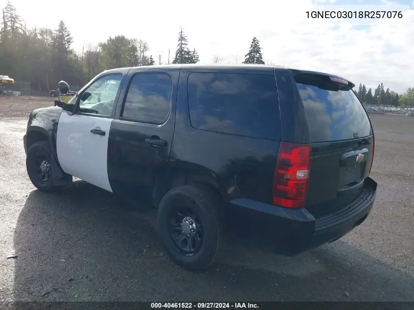 2008 Chevrolet Tahoe C1500 Police/Spcl Svc VIN: 1GNEC03018R257076 Lot: 40461522