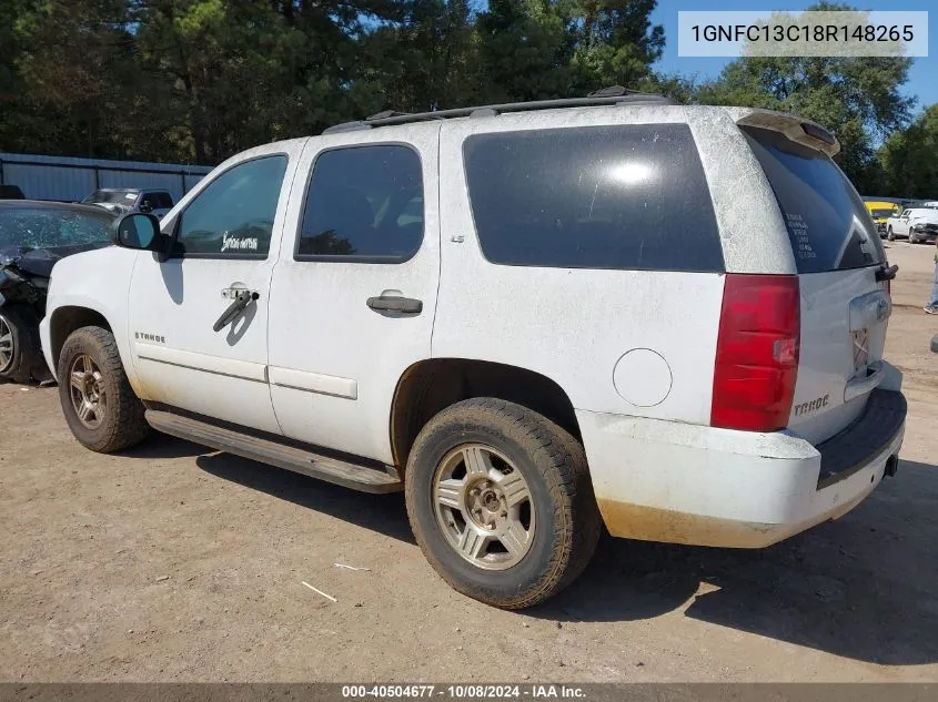 2008 Chevrolet Tahoe Ls VIN: 1GNFC13C18R148265 Lot: 40504677