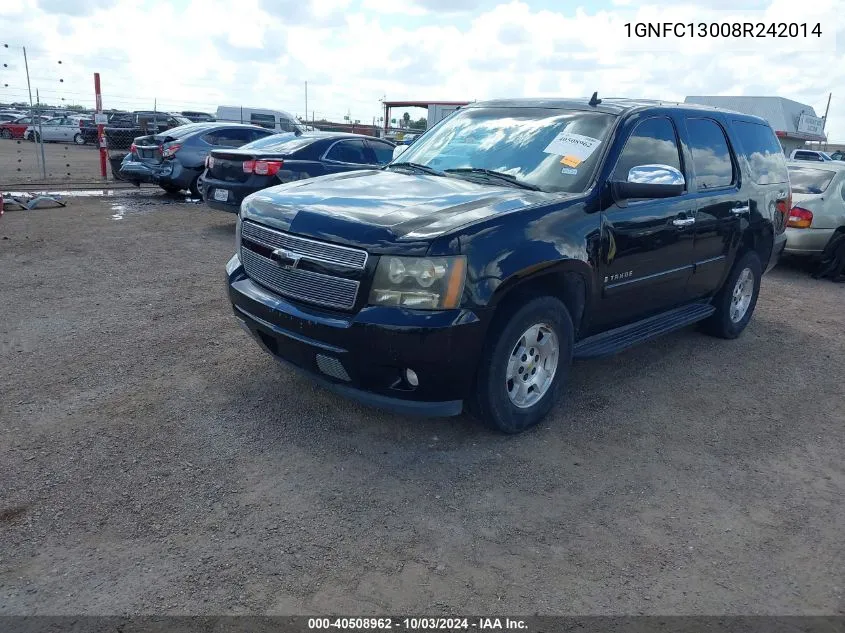 2008 Chevrolet Tahoe Lt VIN: 1GNFC13008R242014 Lot: 40508962