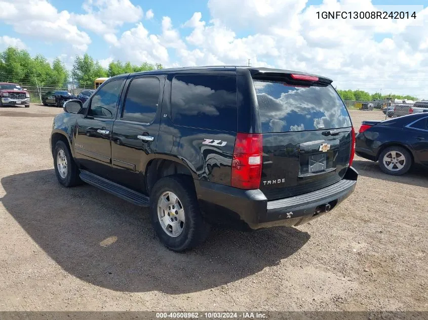 2008 Chevrolet Tahoe Lt VIN: 1GNFC13008R242014 Lot: 40508962