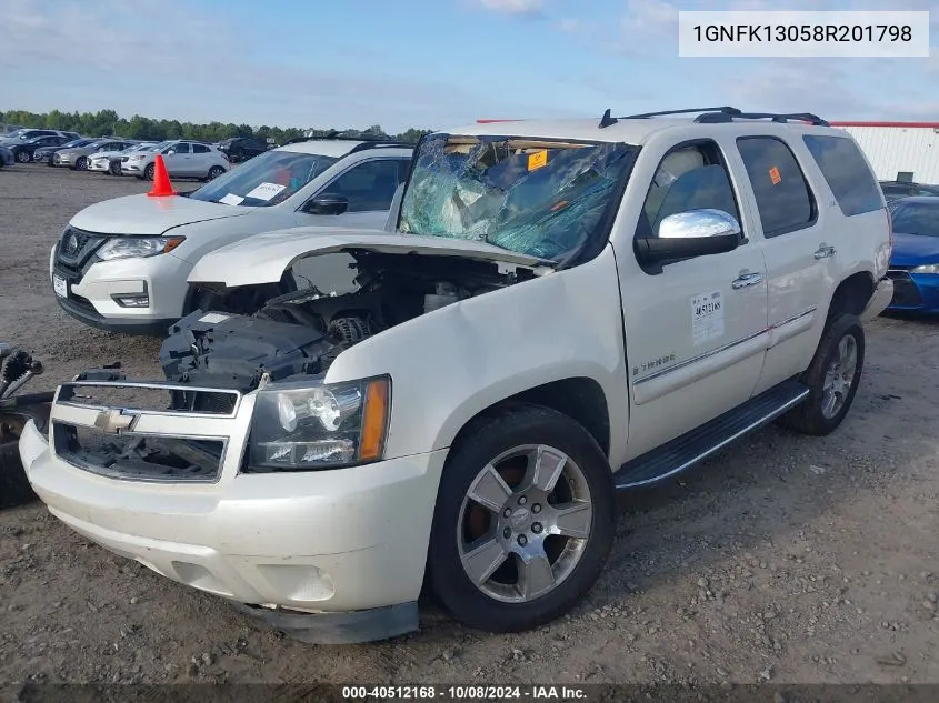 2008 Chevrolet Tahoe K1500 VIN: 1GNFK13058R201798 Lot: 40512168