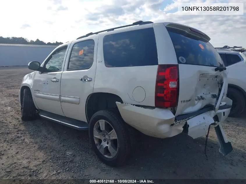 2008 Chevrolet Tahoe K1500 VIN: 1GNFK13058R201798 Lot: 40512168