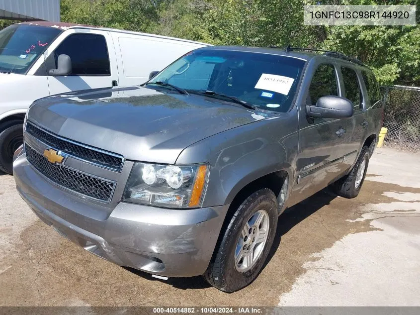 2008 Chevrolet Tahoe Ls VIN: 1GNFC13C98R144920 Lot: 40514882