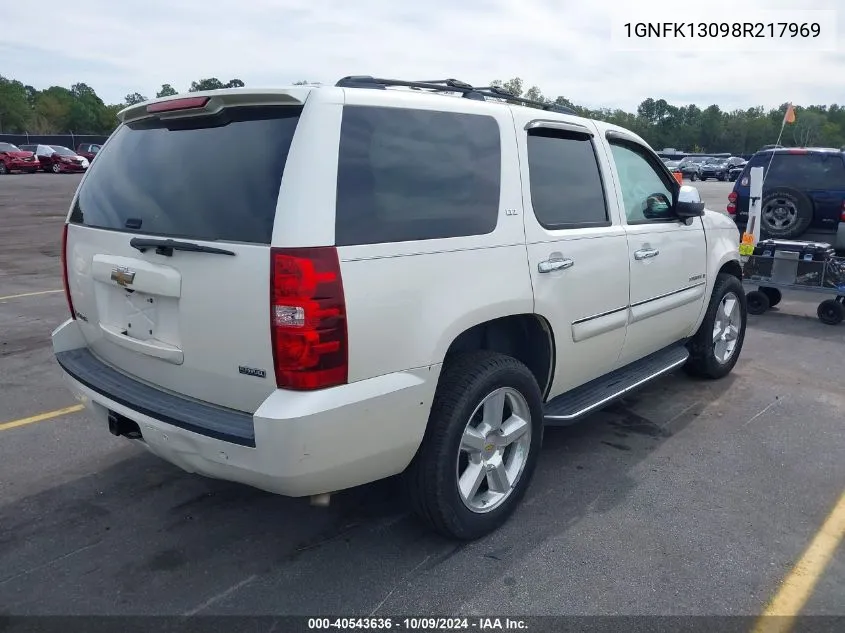 2008 Chevrolet Tahoe K1500 VIN: 1GNFK13098R217969 Lot: 40543636