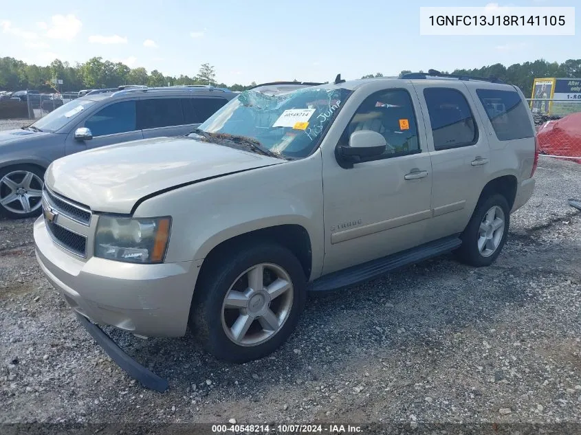 2008 Chevrolet Tahoe Lt VIN: 1GNFC13J18R141105 Lot: 40548214