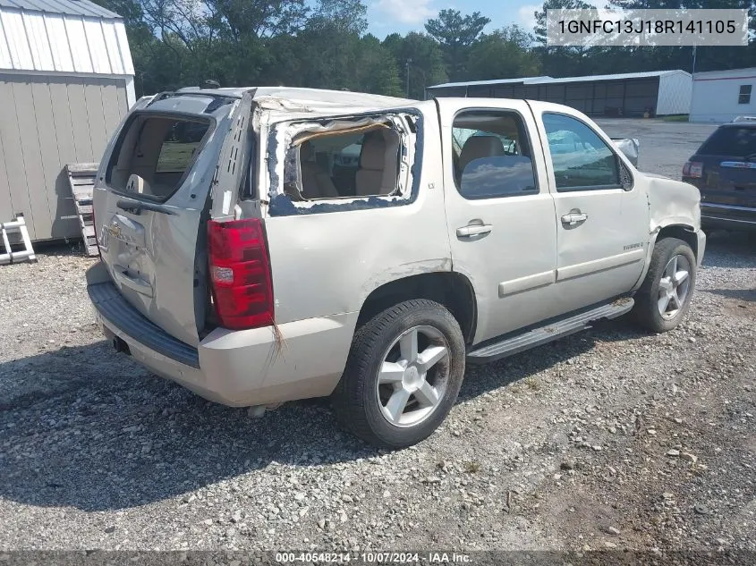 2008 Chevrolet Tahoe Lt VIN: 1GNFC13J18R141105 Lot: 40548214