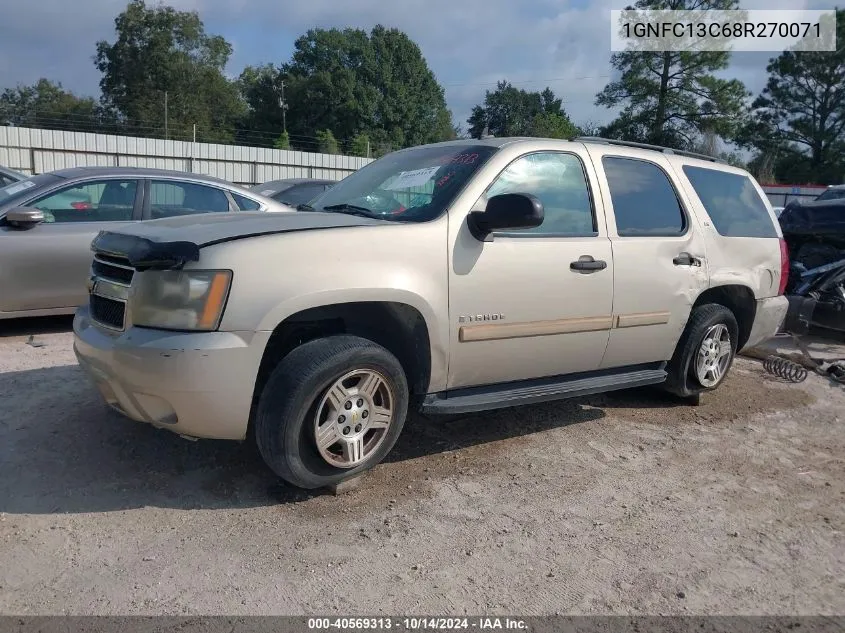 2008 Chevrolet Tahoe Ls VIN: 1GNFC13C68R270071 Lot: 40569313