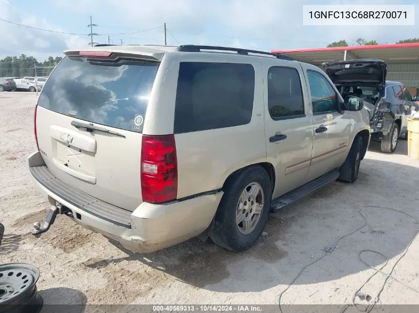 2008 Chevrolet Tahoe Ls VIN: 1GNFC13C68R270071 Lot: 40569313