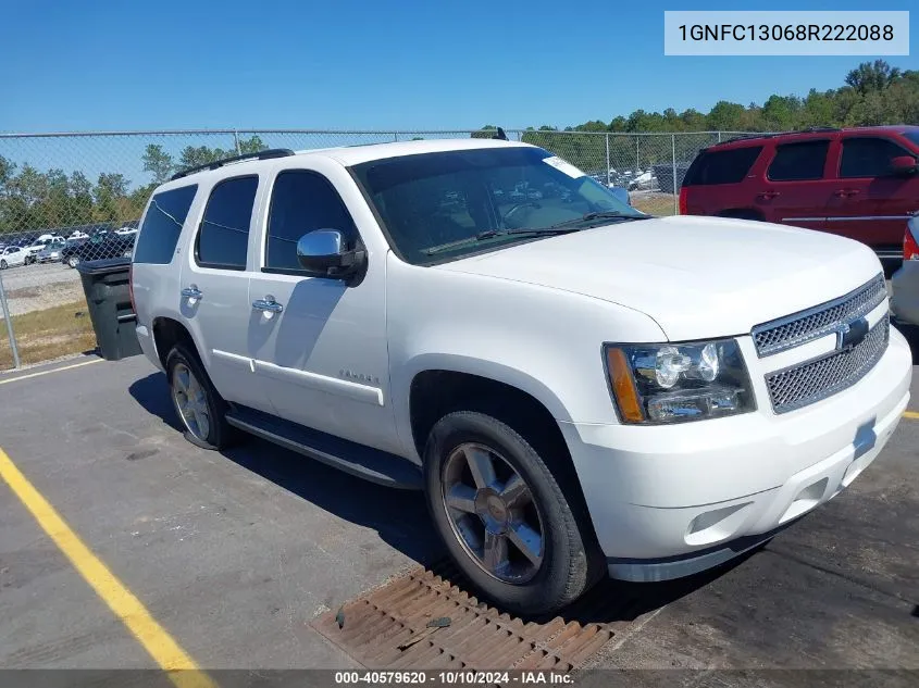 2008 Chevrolet Tahoe Lt VIN: 1GNFC13068R222088 Lot: 40579620