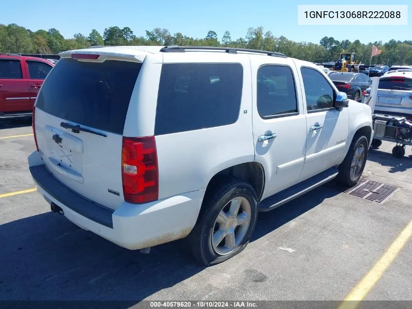 2008 Chevrolet Tahoe Lt VIN: 1GNFC13068R222088 Lot: 40579620