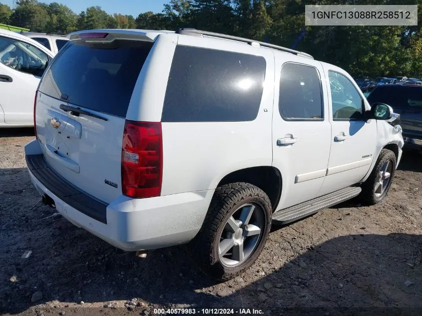 2008 Chevrolet Tahoe Lt VIN: 1GNFC13088R258512 Lot: 40579983