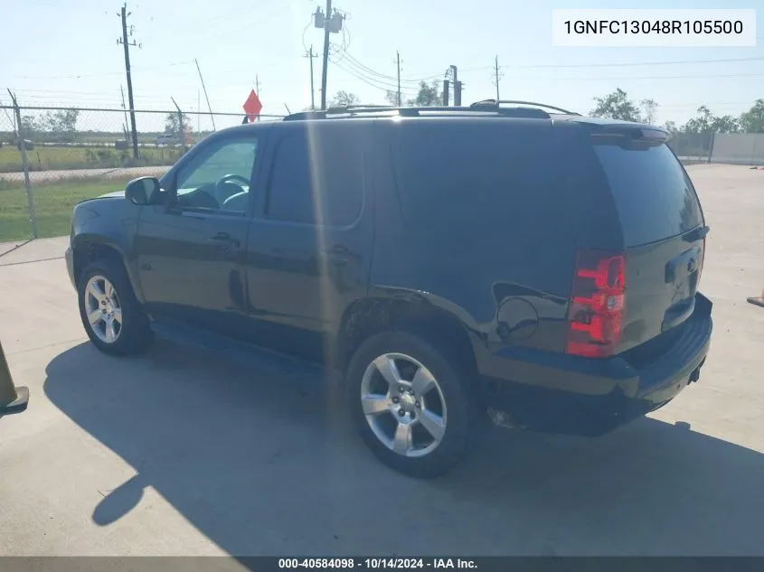 2008 Chevrolet Tahoe Lt VIN: 1GNFC13048R105500 Lot: 40584098