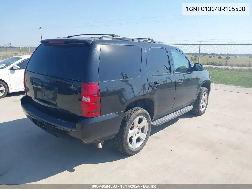 2008 Chevrolet Tahoe Lt VIN: 1GNFC13048R105500 Lot: 40584098