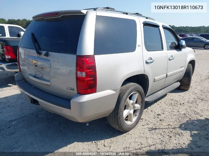 2008 Chevrolet Tahoe Ltz VIN: 1GNFK13018R110673 Lot: 40589257