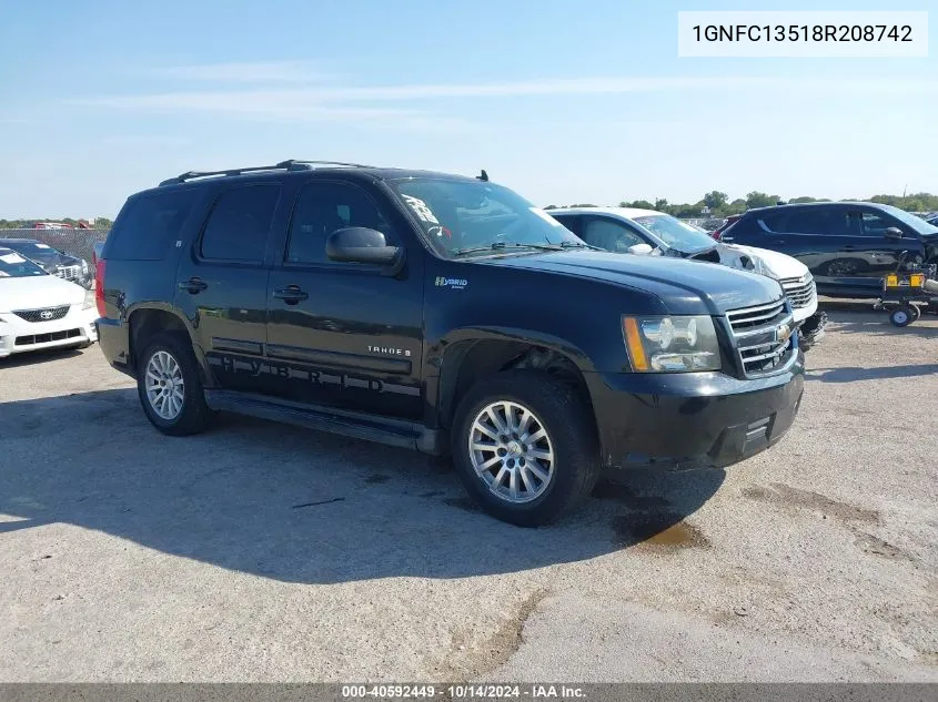 2008 Chevrolet Tahoe C1500 Hybrid VIN: 1GNFC13518R208742 Lot: 40592449