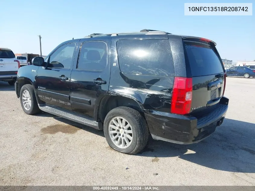 2008 Chevrolet Tahoe C1500 Hybrid VIN: 1GNFC13518R208742 Lot: 40592449