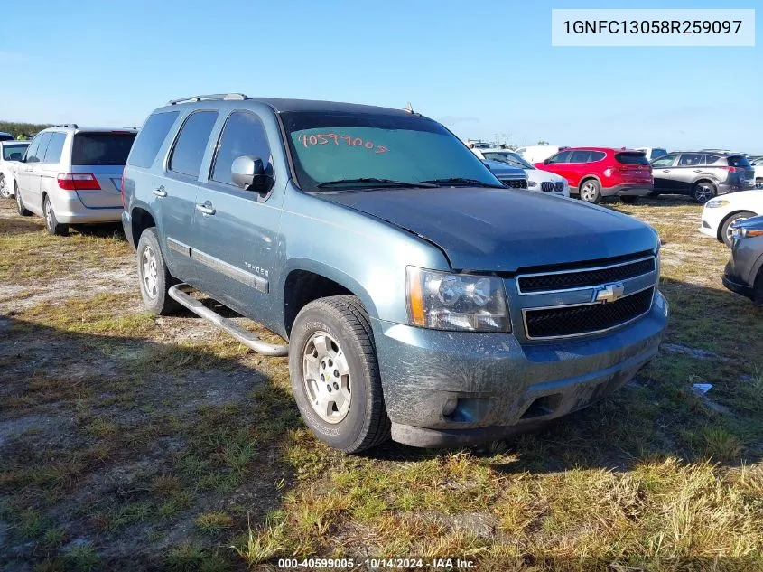 2008 Chevrolet Tahoe Lt VIN: 1GNFC13058R259097 Lot: 40599005