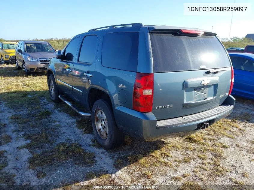 2008 Chevrolet Tahoe Lt VIN: 1GNFC13058R259097 Lot: 40599005