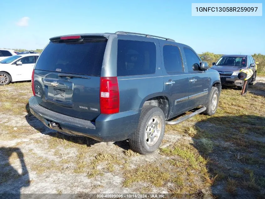 2008 Chevrolet Tahoe Lt VIN: 1GNFC13058R259097 Lot: 40599005