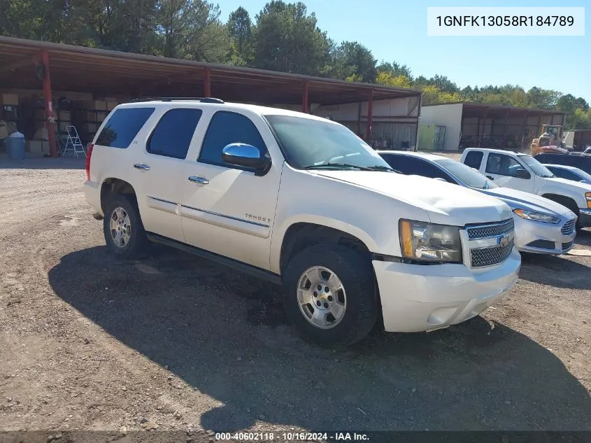 2008 Chevrolet Tahoe Ltz VIN: 1GNFK13058R184789 Lot: 40602118