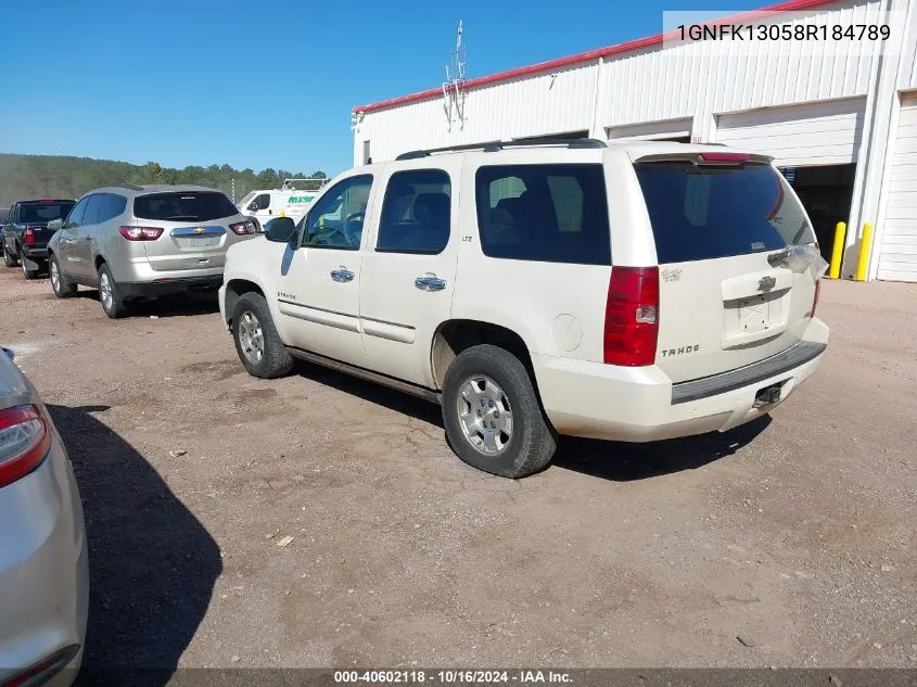 2008 Chevrolet Tahoe Ltz VIN: 1GNFK13058R184789 Lot: 40602118