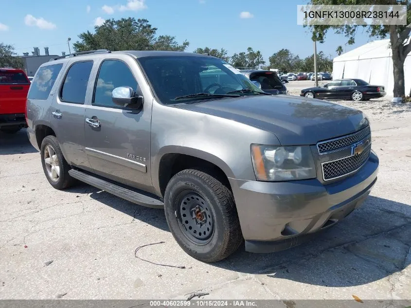 2008 Chevrolet Tahoe Ltz VIN: 1GNFK13008R238144 Lot: 40602599