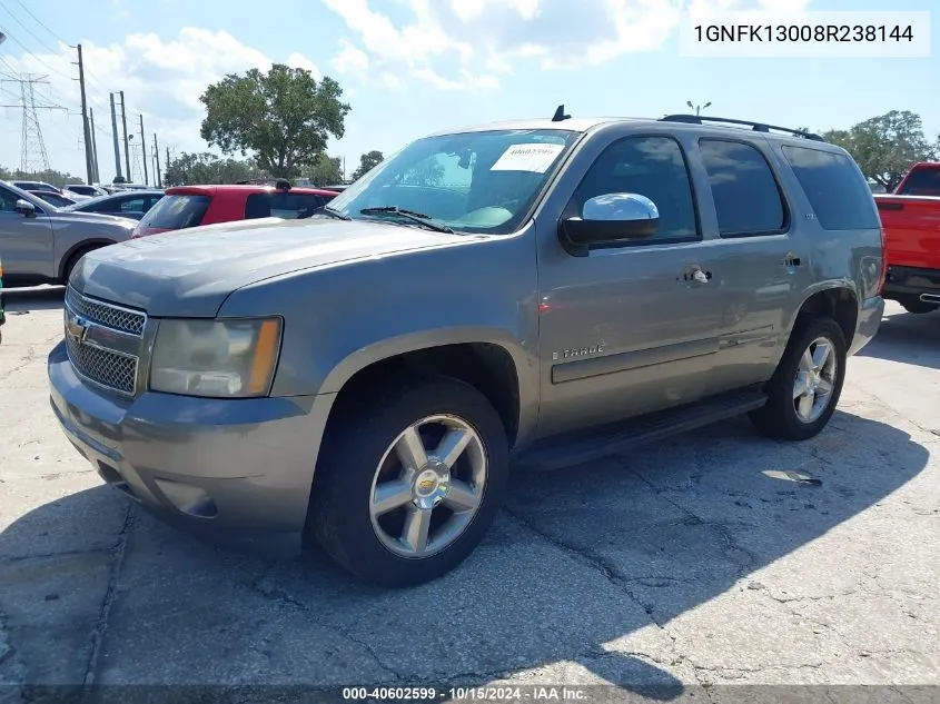 2008 Chevrolet Tahoe Ltz VIN: 1GNFK13008R238144 Lot: 40602599