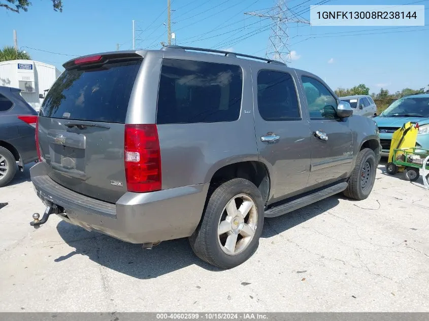 2008 Chevrolet Tahoe Ltz VIN: 1GNFK13008R238144 Lot: 40602599