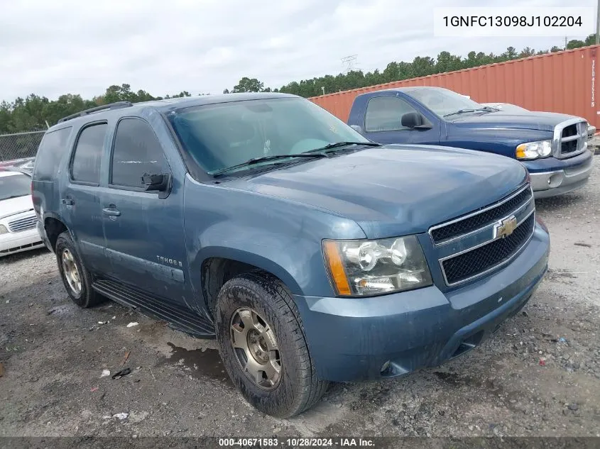 2008 Chevrolet Tahoe Lt VIN: 1GNFC13098J102204 Lot: 40671583