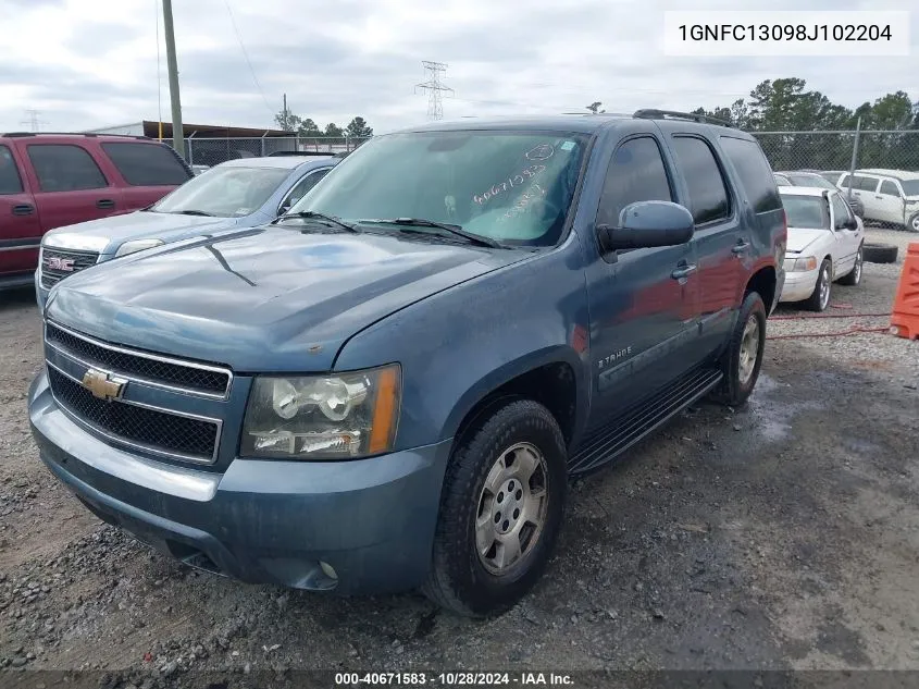 2008 Chevrolet Tahoe Lt VIN: 1GNFC13098J102204 Lot: 40671583