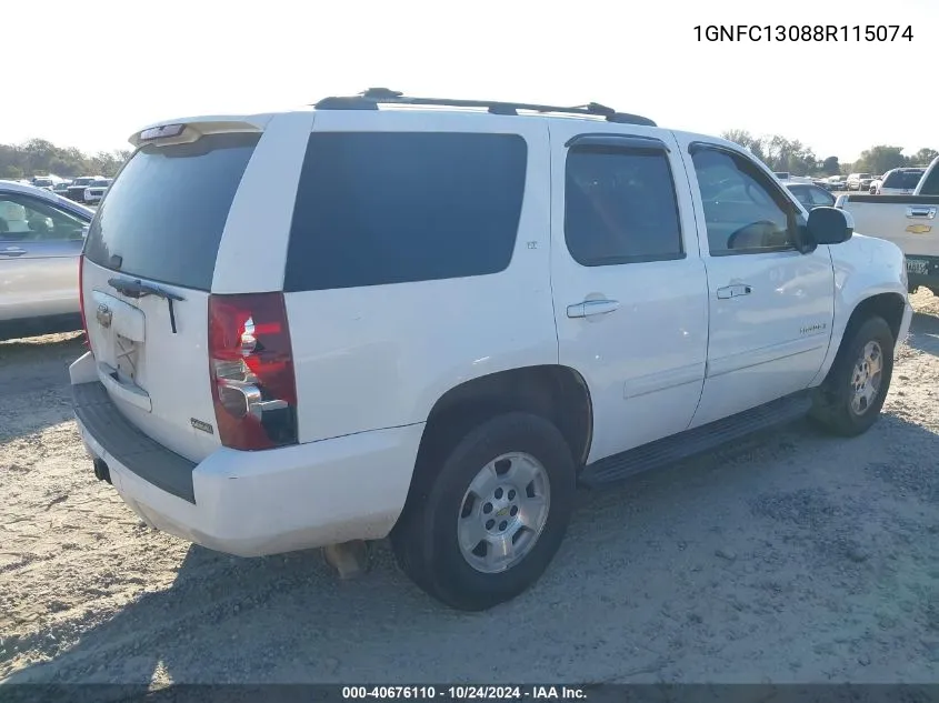 2008 Chevrolet Tahoe Lt VIN: 1GNFC13088R115074 Lot: 40676110