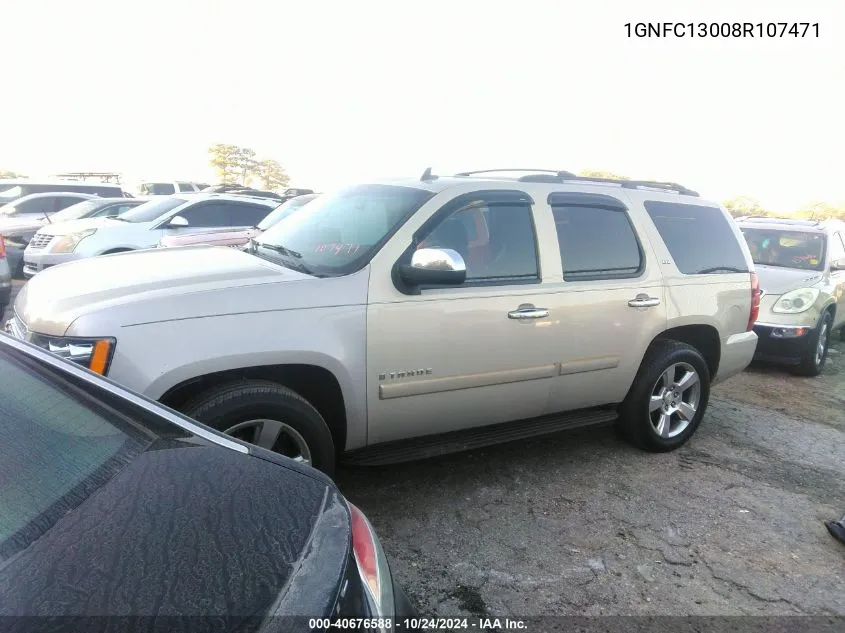 2008 Chevrolet Tahoe Ltz VIN: 1GNFC13008R107471 Lot: 40676588