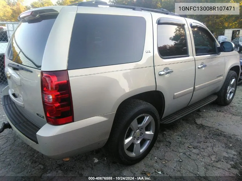 2008 Chevrolet Tahoe Ltz VIN: 1GNFC13008R107471 Lot: 40676588